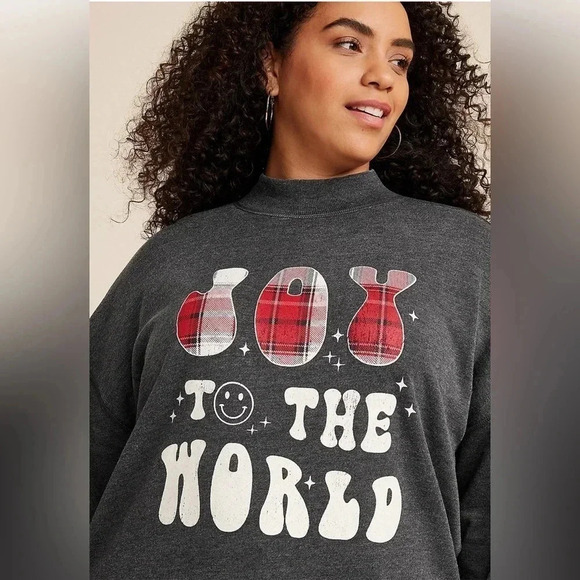 Plus Size Joy to the World Sweatshirt, Various Sizes - Picture 2 of 5